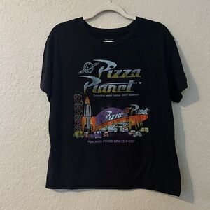 Black Pizza Planet Graphic T-Shirt L